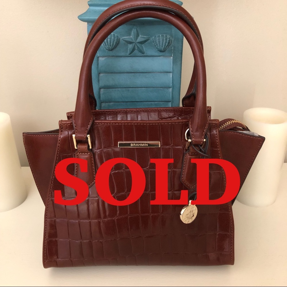 🆕❌SOLD❌LEATHER BRAHMIN PRISCILLA Satchel - Picture 1 of 8